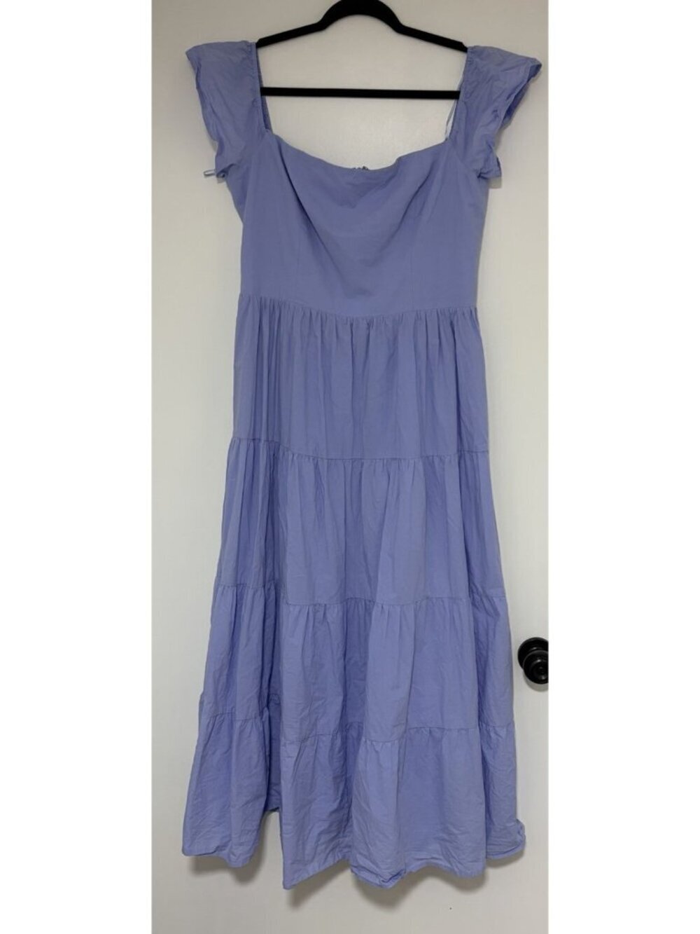 Charles Henry Women’s Blue Off The Shoulder Ruffle Midi Dress Size XL